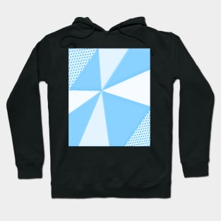 Blue Geometric Pattern Hoodie